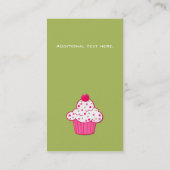 Wunderliche rosa und grüne Bäckerei-Visitenkarte Visitenkarte (Rückseite)