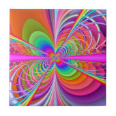 Wunderliche Schmetterlings-Fraktal-Keramik-Fliese Fliese (Vorderseite)