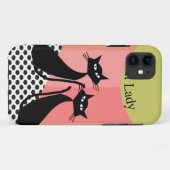 Wunderliche schwarze Katzen-Kunst Case-Mate iPhone Hülle (Rückseite (Horizontal))