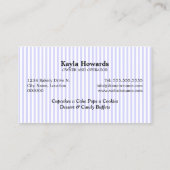 Wunderliche süße Nachtische Visitenkarte (Rückseite)