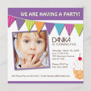 Wunderliche Süßigkeits-Geburtstags-Party Einladung