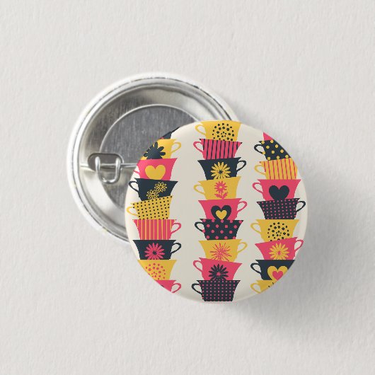 Wunderliche Teacups Button (Vorne & Hinten)
