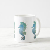 Wunderliche und entzückende Seepferd-Grafik Kaffeetasse (VorderseiteRechts)