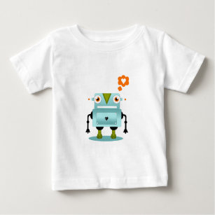 Wunderliche und künstlerische Roboter-Liebe Baby T-shirt