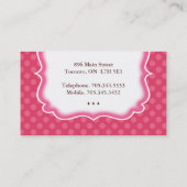 Wunderliche und niedliche Kuchen-Geschäfts-Karten Visitenkarte (Rückseite)