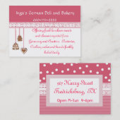 Wunderliche Visitenkarte (Vorne/Hinten)