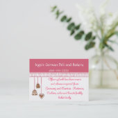 Wunderliche Visitenkarte (Stehend Vorderseite)