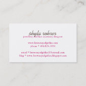 Wunderliche Visitenkarte (Rückseite)