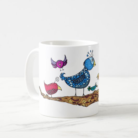 Wunderliche Vogel-Tasse Kaffeetasse (Vorderseite Links)
