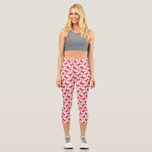 Wunderliche Wasserfarben-Schmetterling- und Kirsch Capri Leggings