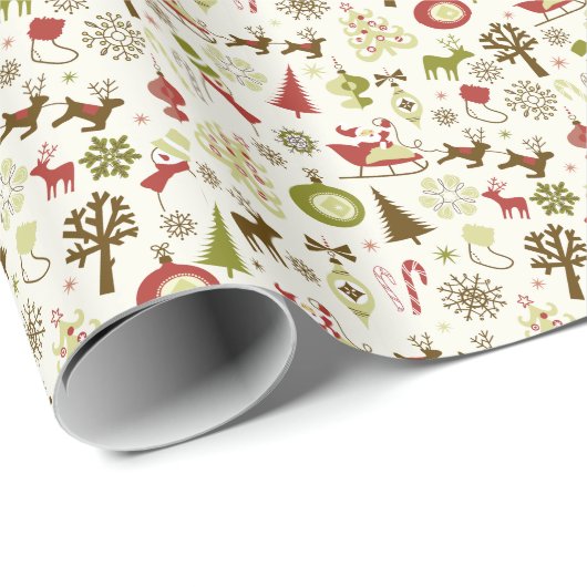 Wunderliche Weihnachtsikonen-Geschenk-Verpackung Geschenkpapier (Rolleneckpunkt)
