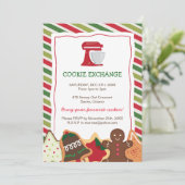 Wunderliche Weihnachtsplätzchen-Austauscheinladung Einladung (Stehend Vorderseite)