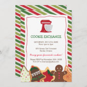 Wunderliche Weihnachtsplätzchen-Austauscheinladung Einladung (Vorne/Hinten)