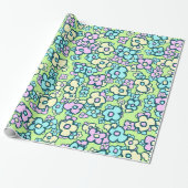 Wunderliche Wildblumen-nettes Blumenfrühlings-Grün Geschenkpapier (Ungerollt)