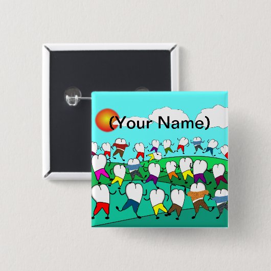 Wunderliche zahnmedizinische Zahn-Kunst-Geschenke Button (Vorne & Hinten)