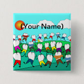Wunderliche zahnmedizinische Zahn-Kunst-Geschenke Button (Vorderseite)