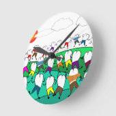 Wunderliche zahnmedizinische Zahn-Kunst-Geschenke Runde Wanduhr (Winkel)