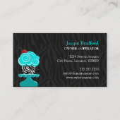 Wunderliche Zebra-Kuchen-Bäckerei Visitenkarte (Rückseite)