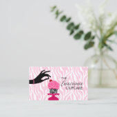 Wunderliche Zebra-Kuchen-Bäckerei Visitenkarte (Stehend Vorderseite)