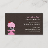 Wunderliche Zebra-Kuchen-Bäckerei-Visitenkarten Visitenkarte (Rückseite)