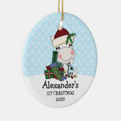 Wunderlicher 1. WeihnachtssanktZebra Keramik Ornament (Rechts)