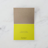 Wunderlicher Abschluss danken Ihnen: Gelb Dankeskarte (Innenseite)