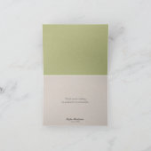 Wunderlicher Abschluss danken Ihnen: Grün Dankeskarte (Innenseite)