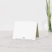 Wunderlicher Abschluss danken Ihnen: Grün Dankeskarte (Rückseite)