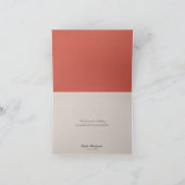 Wunderlicher Abschluss danken Ihnen: Rot Dankeskarte (Innenseite)