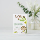 Wunderlicher Affe-Butike-Geschäfts-Karten-Umbau Visitenkarte (Stehend Vorderseite)