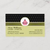 Wunderlicher Bäckerei-kleiner Kuchen Visitenkarte (Rückseite)