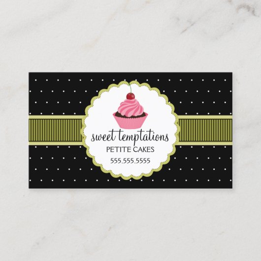 Wunderlicher Bäckerei-kleiner Kuchen Visitenkarte (Vorderseite)