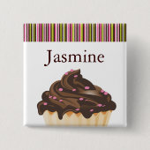 WUNDERLICHER BÄCKEREI-KUCHEN-NAMENSSCHILD BUTTON (Vorderseite)