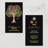 Wunderlicher Baum - kundenspezifische (vertikale) Visitenkarte (Vorne/Hinten)