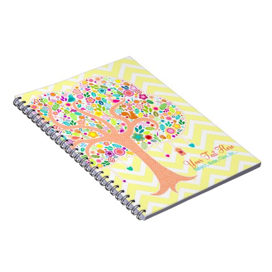 Wunderlicher Baum - kundenspezifisches gewundenes Notizblock (Rechte Seite)