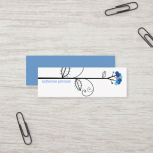 Wunderlicher Blüten-Baum punktiert bunte Mini Visitenkarte