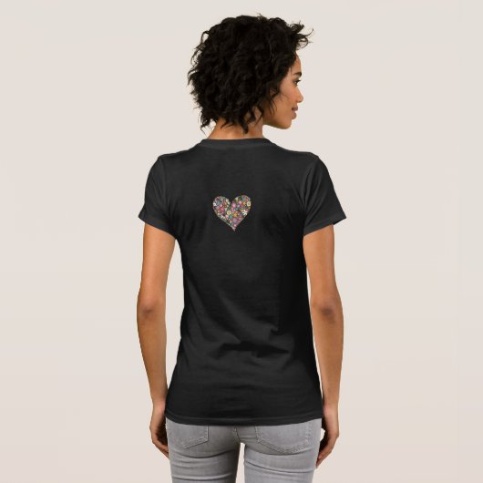 Wunderlicher Frühlings-Blumen-Schatz T-Shirt (Schwarz voll)