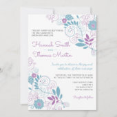Wunderlicher Frühlings-Blumenhochzeits-Einladung Einladung (Vorderseite)