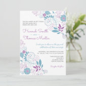 Wunderlicher Frühlings-Blumenhochzeits-Einladung Einladung (Stehend Vorderseite)