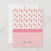 Wunderlicher Girly rosa Ballerina-mit Einladung (Rückseite)