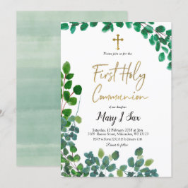 Wunderlicher Grün-Eukalyptus-erste heilige Einladung