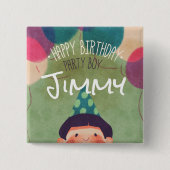 Wunderlicher Illustrations-alles- Gute zum Button (Vorderseite)