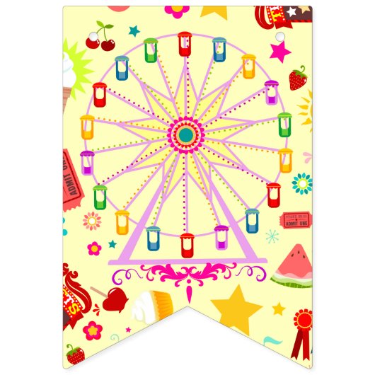 Wunderlicher Karnevals-Zirkus oder angemessenes Wimpelkette (Erste Fahne)