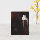 Wunderlicher kleiner Birdhouse Karte (Gelbe Blume)