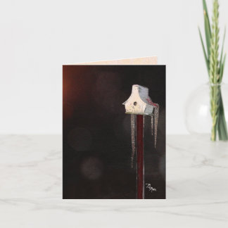 Wunderlicher kleiner Birdhouse Karte