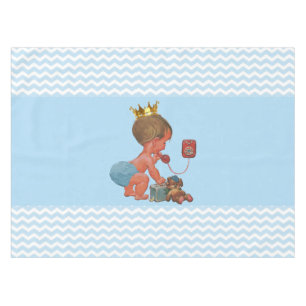 Wunderlicher kleiner Prinz auf Telefon-Babyparty Tischdecke