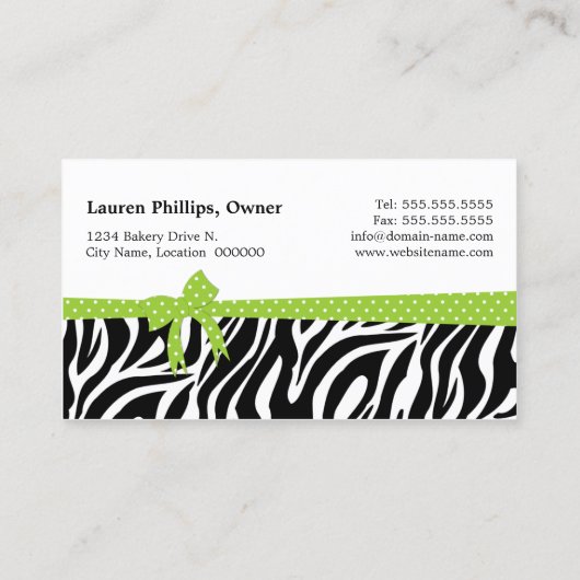 Wunderlicher Kuchen-Pop Visitenkarte (Rückseite)