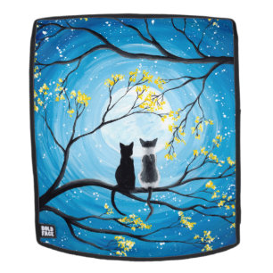 Wunderlicher Mond mit Katzen Rucksack