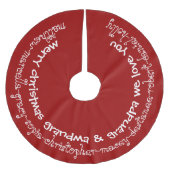 Wunderlicher personalisierter Grandkidsnamen Polyester Weihnachtsbaumdecke (Vorderseite)