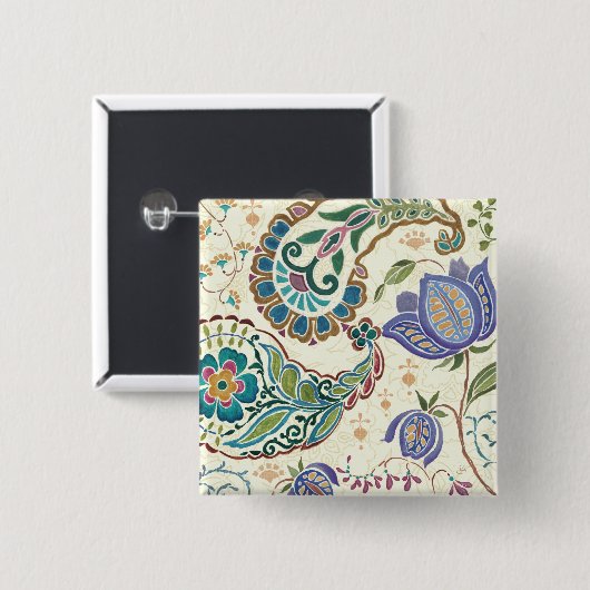 Wunderlicher Pfau Button (Vorne & Hinten)